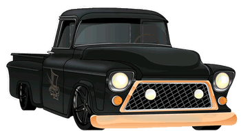 Nerd Rods 1955 chevy pickup Dads down and dirty Task force truck